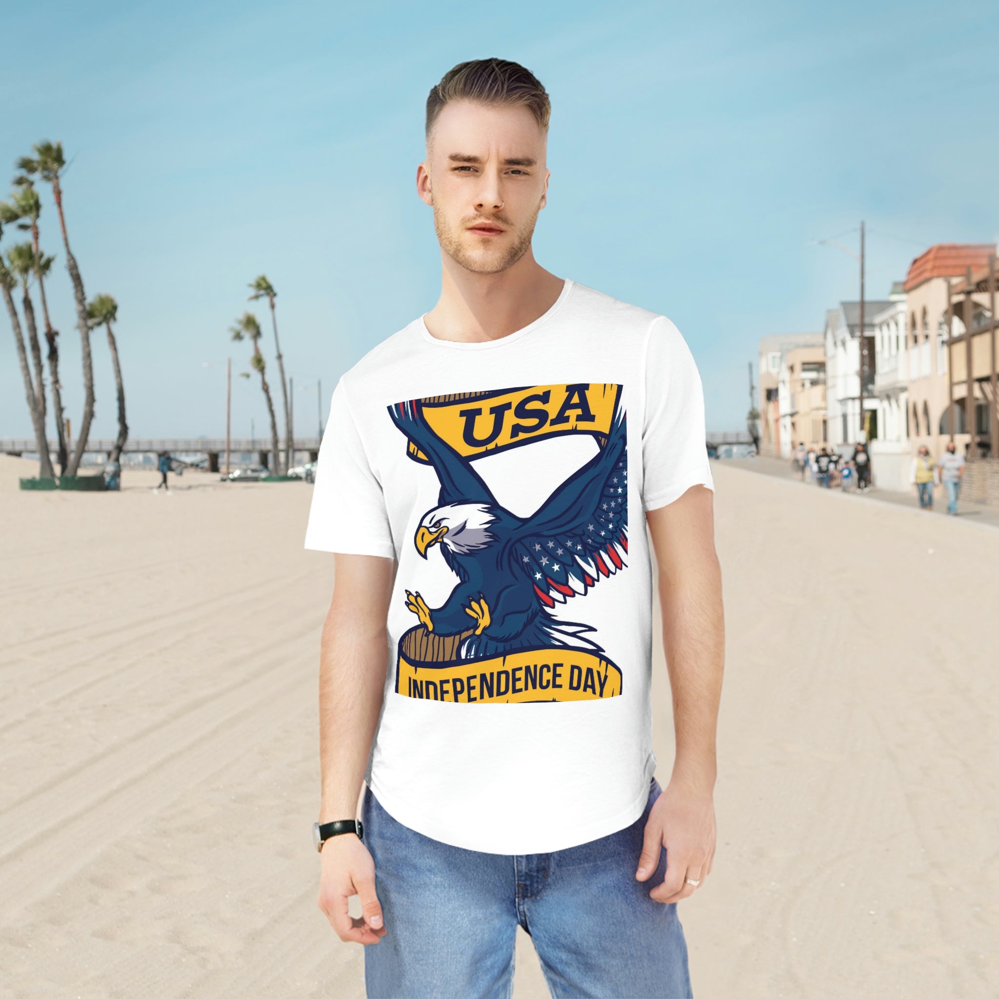 Men's Jersey Curved Hem Tee