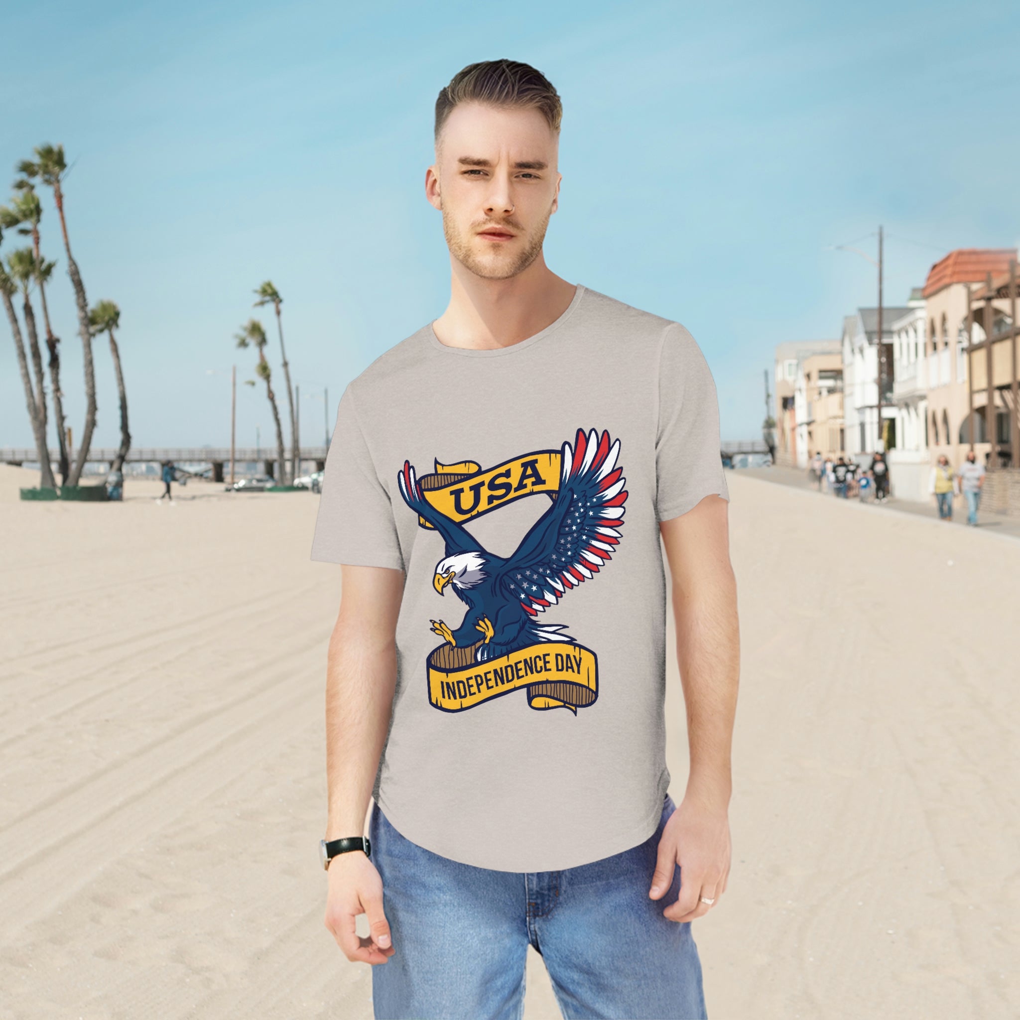 Men's Jersey Curved Hem Tee