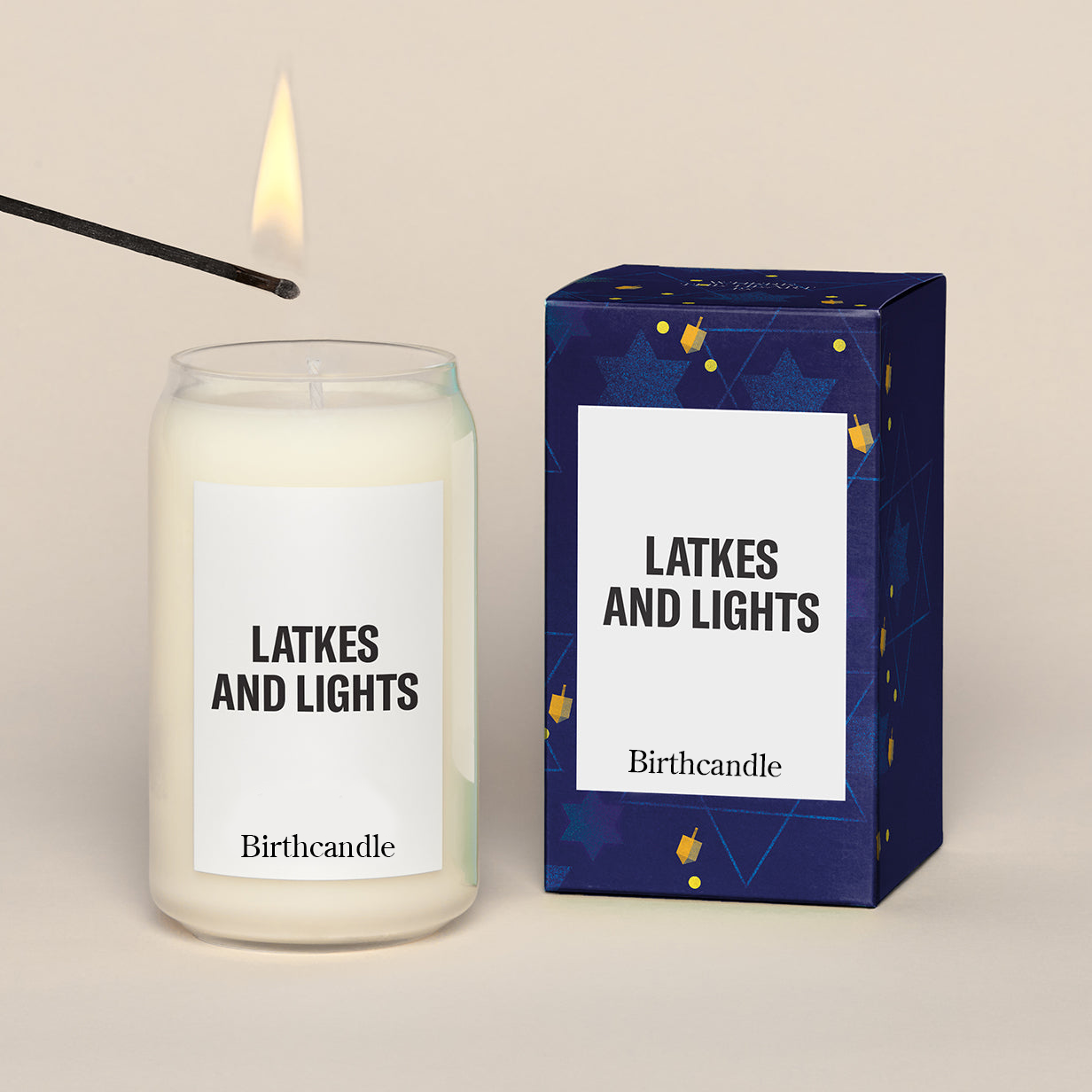 Latkes and Lights Candle