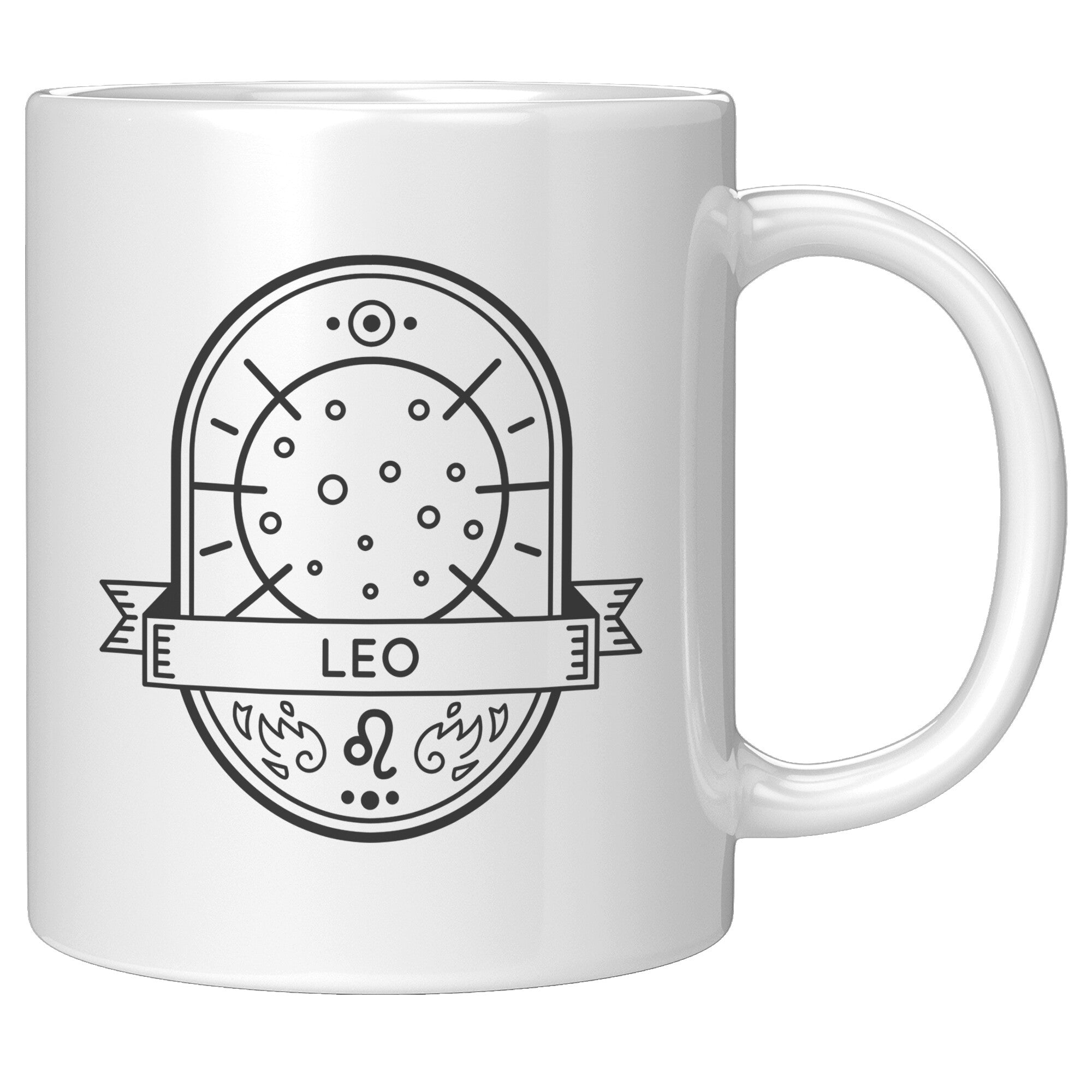 Leo 11oz White Mug