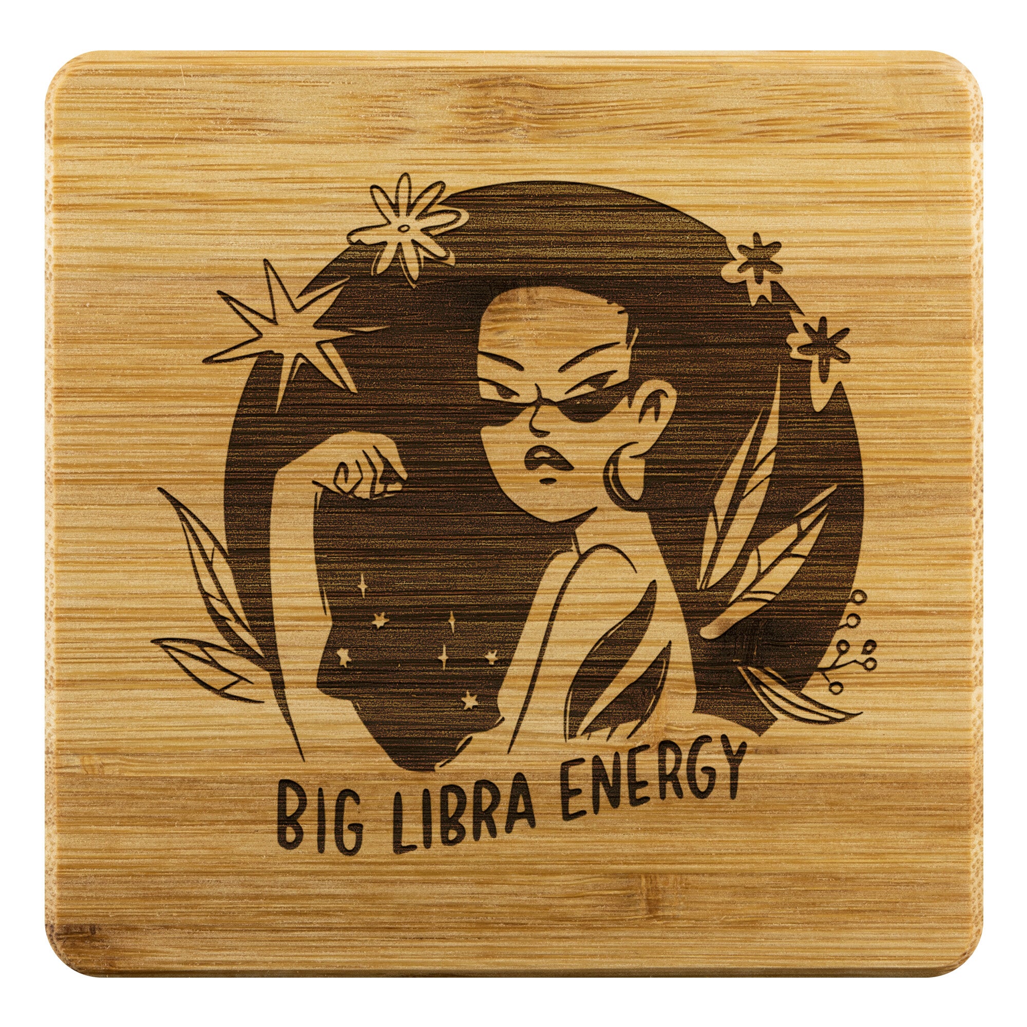 Libra Bamboo Coaster - 4pc