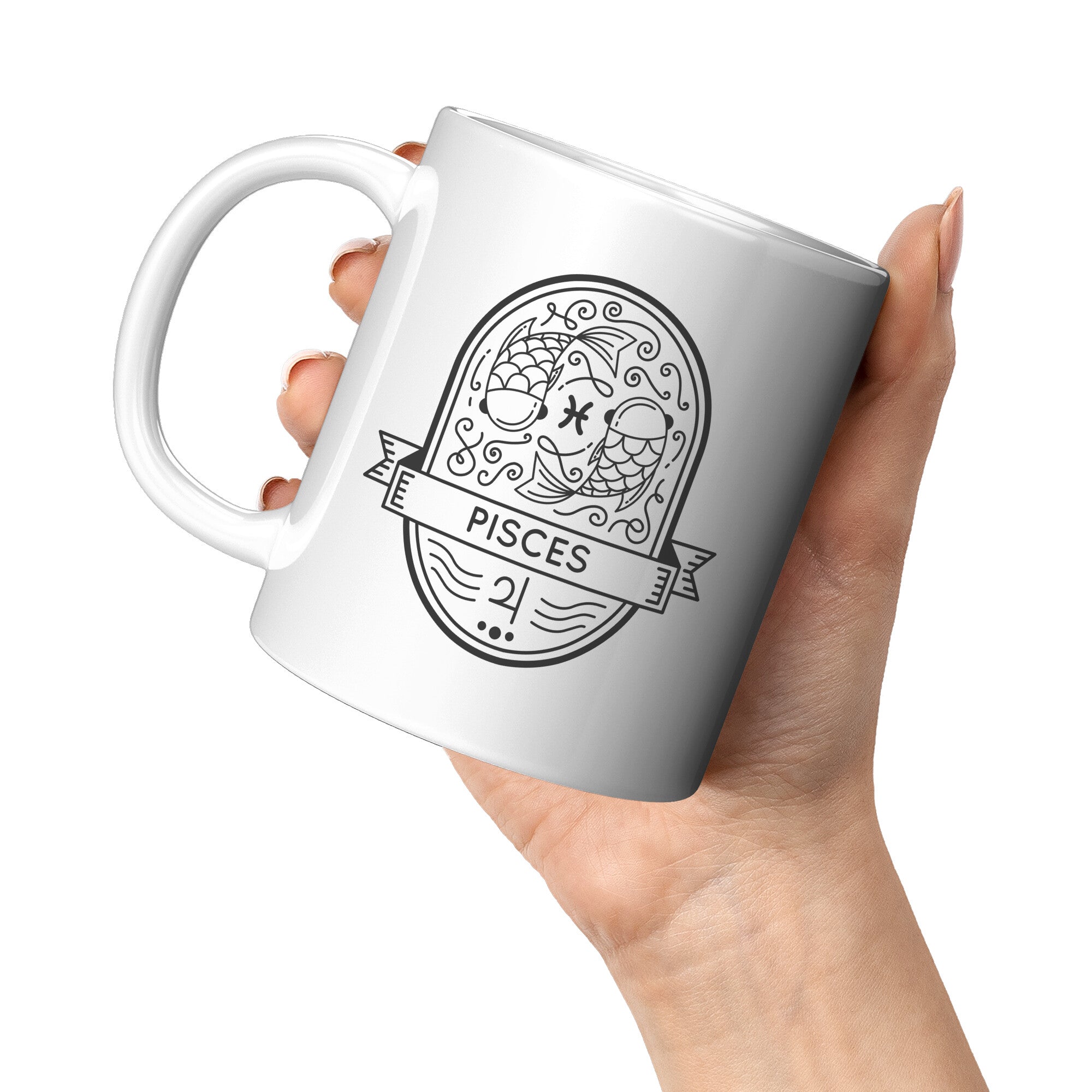 Pisces 11oz White Mug