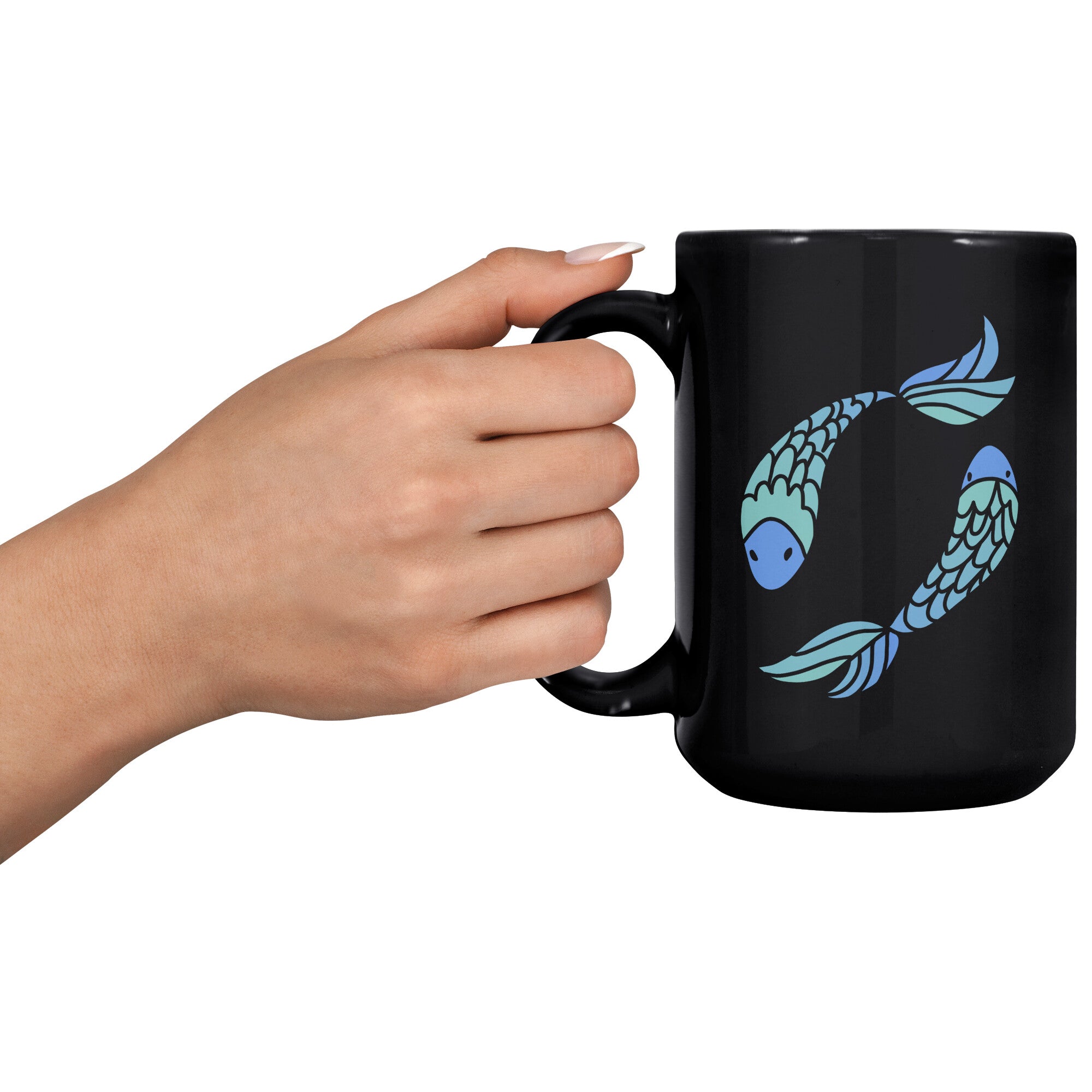 Pisces 15OZ BLACK MUG