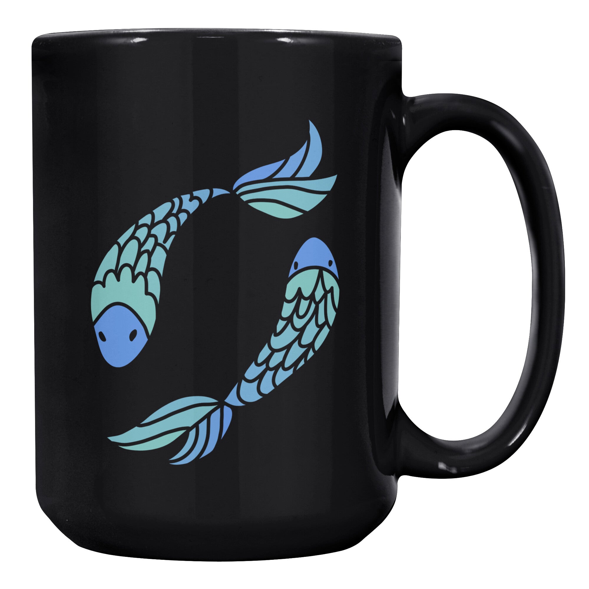 Pisces 15OZ BLACK MUG