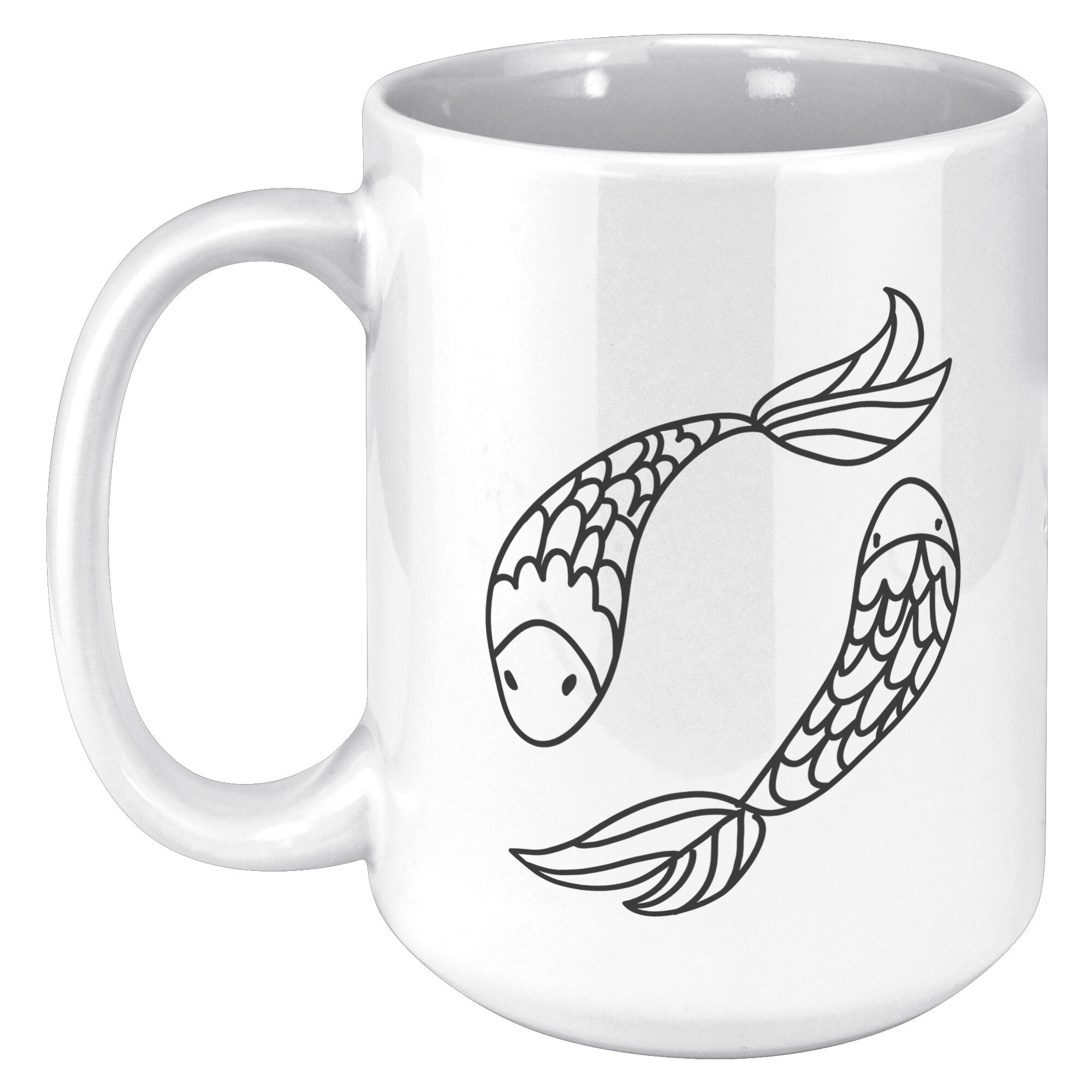 Pisces 15OZ WHITE MUG
