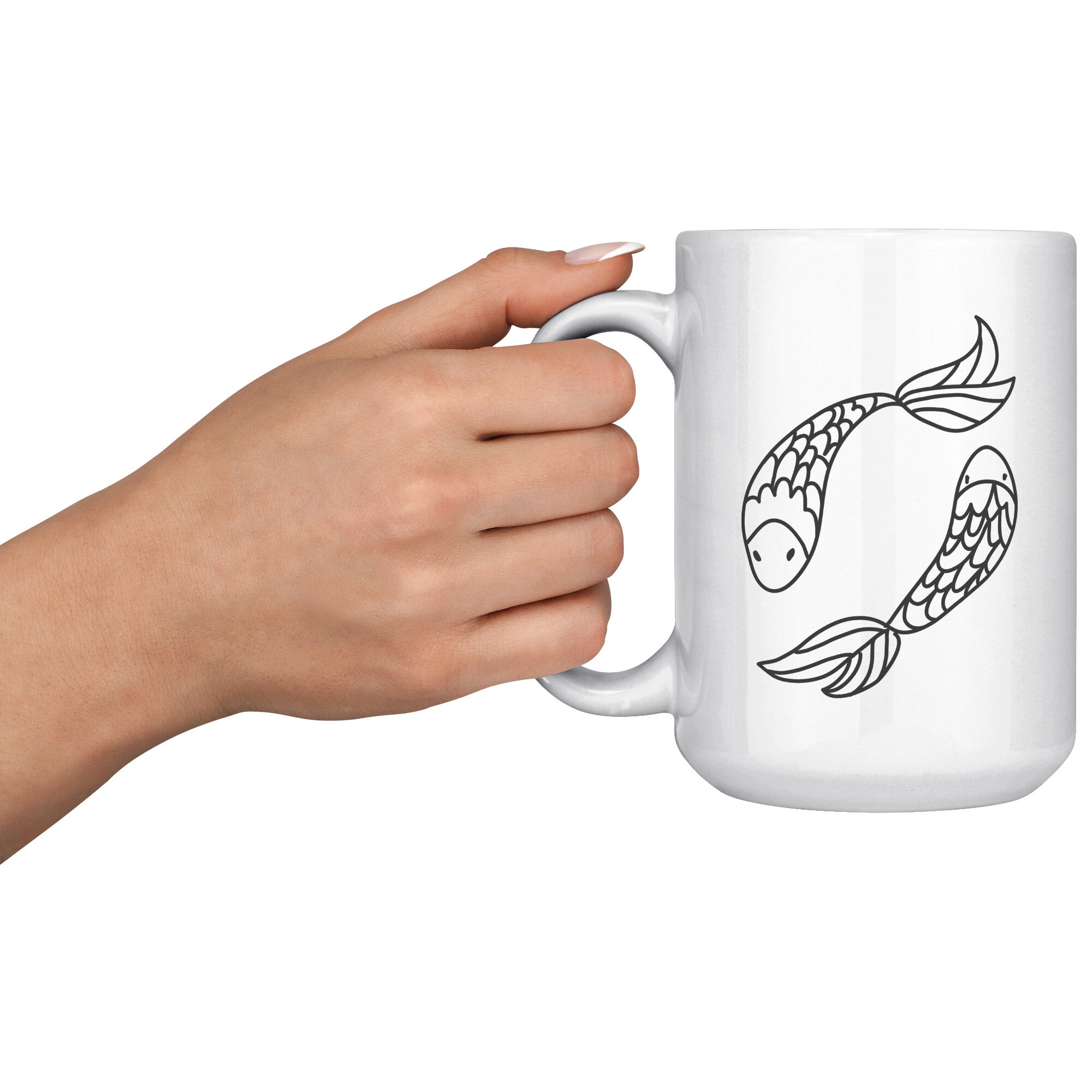 Pisces 15OZ WHITE MUG