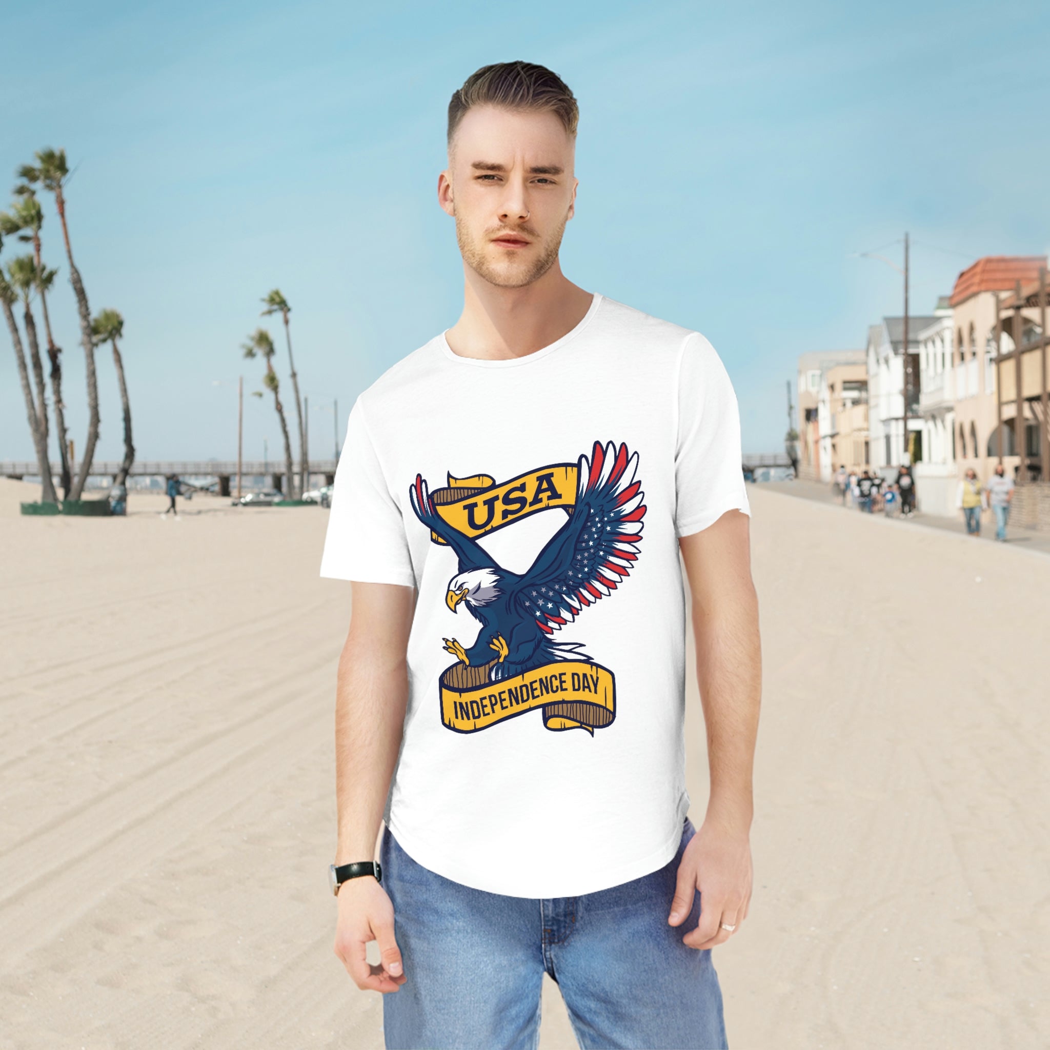 Men's Jersey Curved Hem Tee