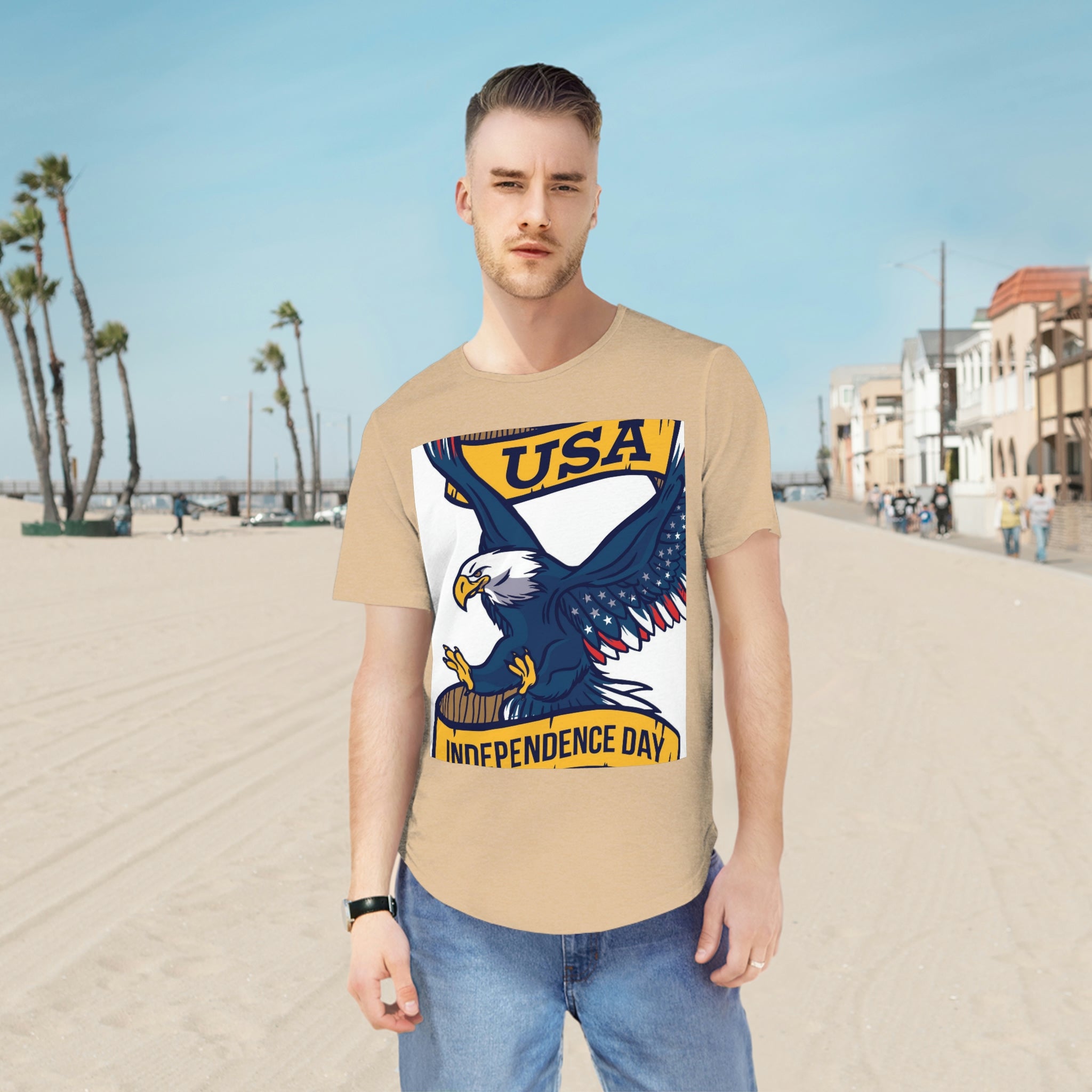 Men's Jersey Curved Hem Tee