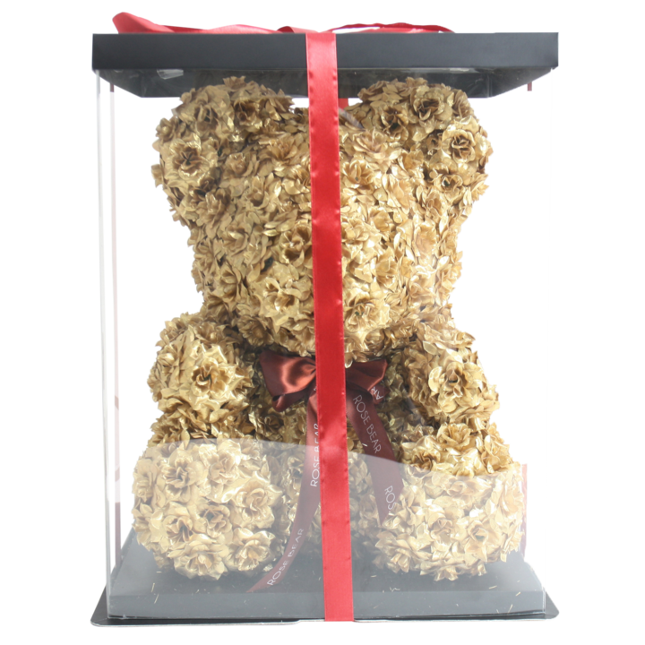 Limited Edition Gold Rose Bear 40cm Tall