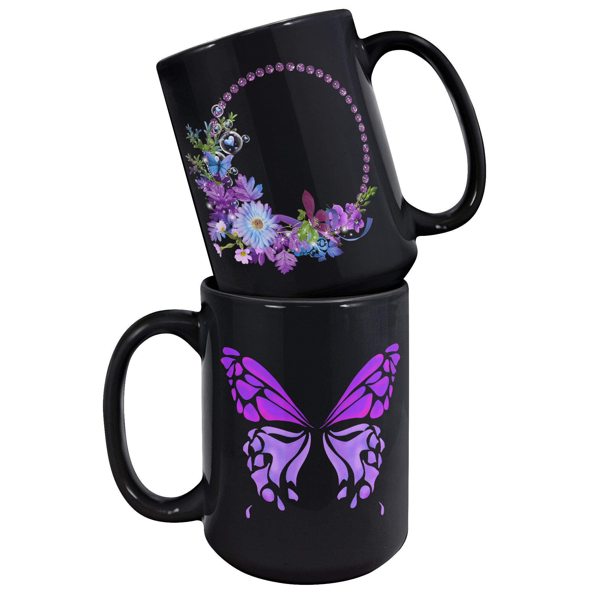 15OZ Black Printed Mug