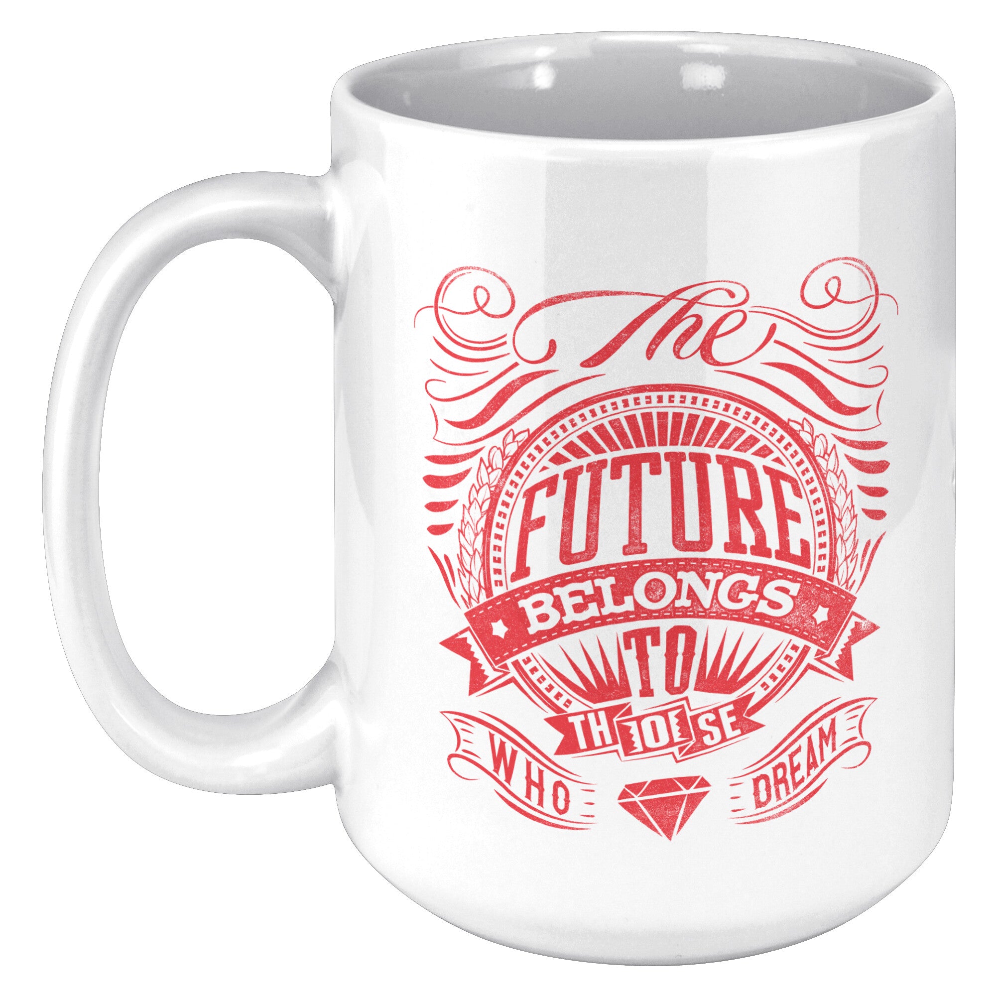 15OZ White Printed Mug