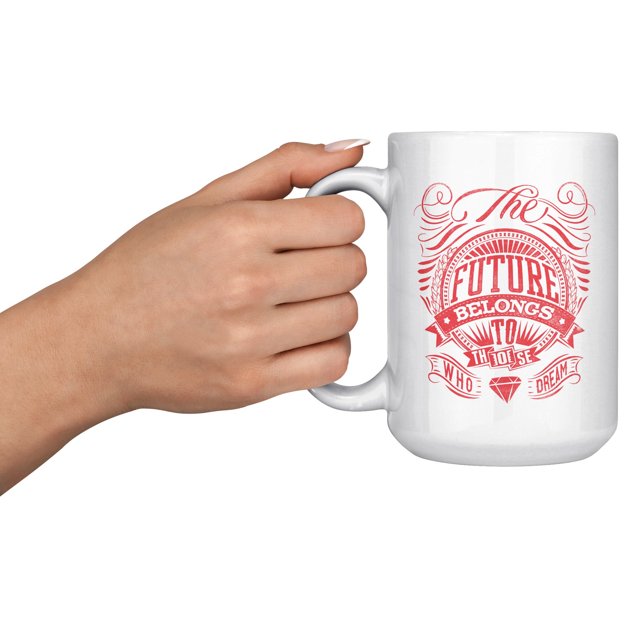 15OZ White Printed Mug