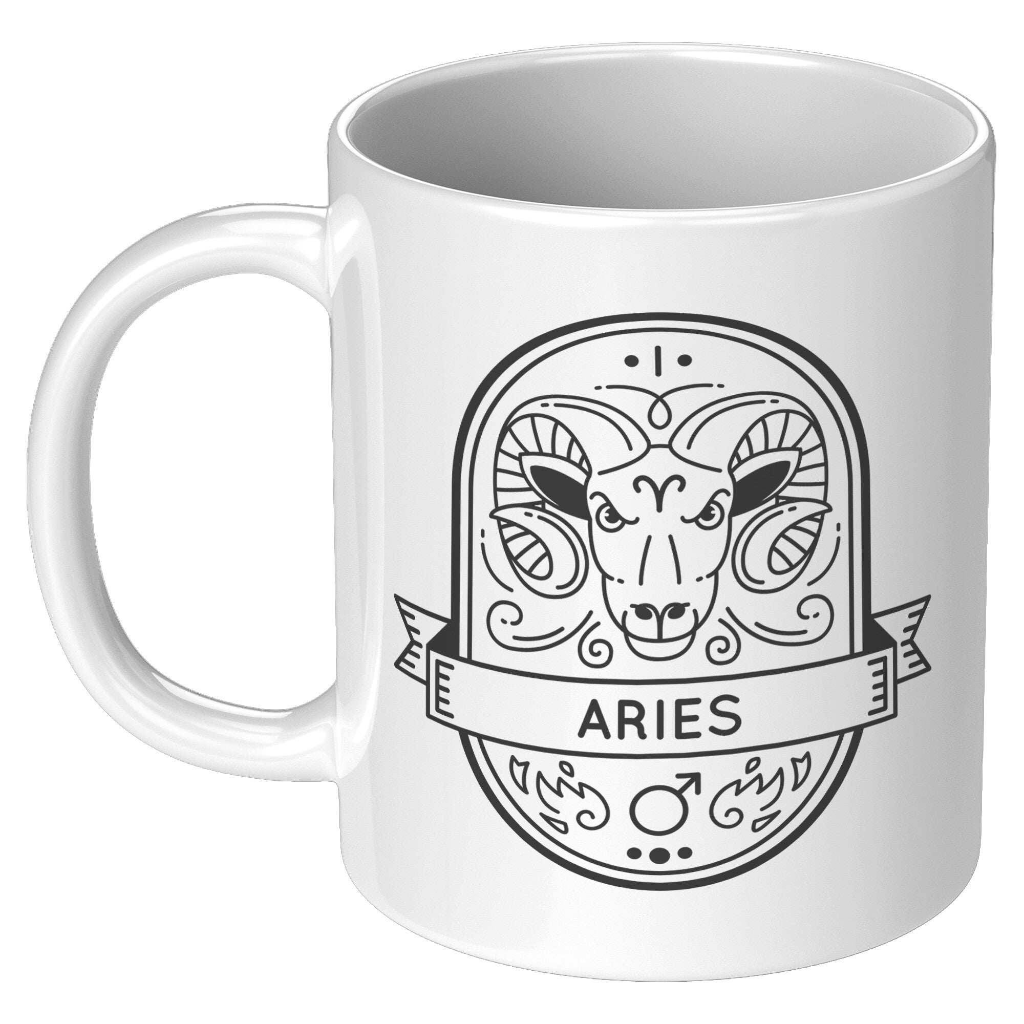 Aries 11oz White Mug