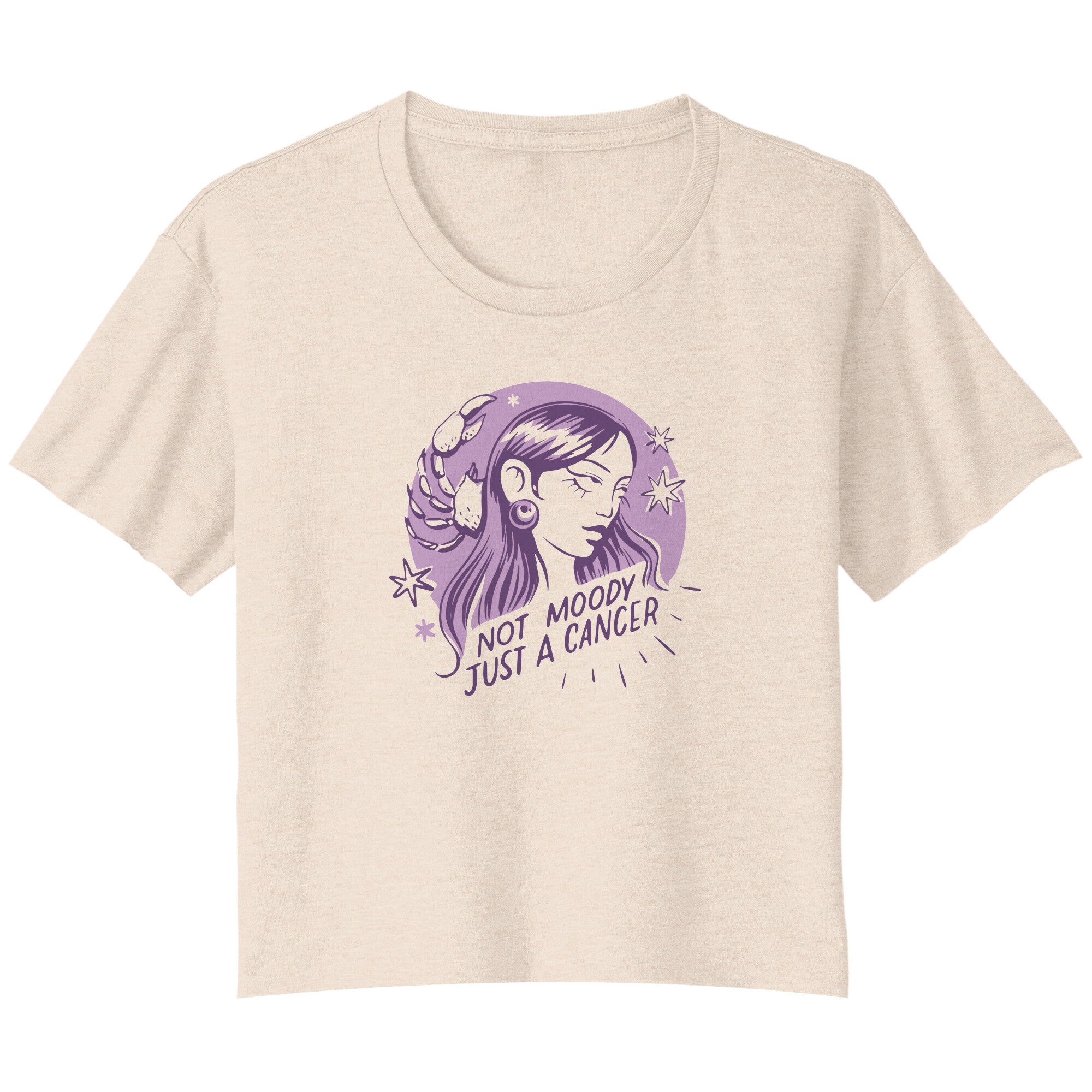 Cancer BELLA LADIES FLOWY CROP T-SHIRT