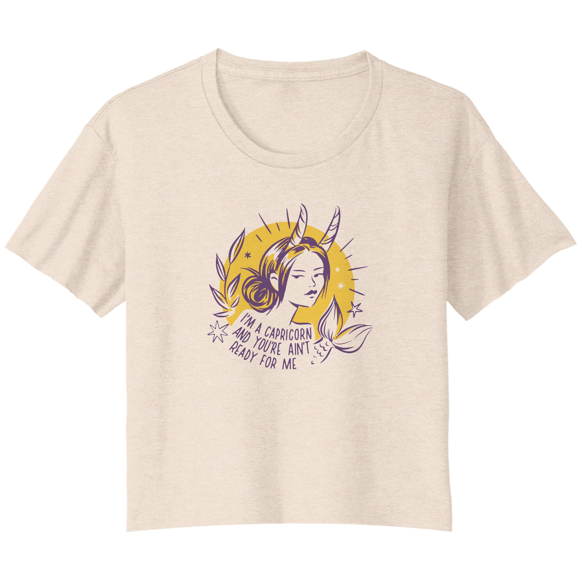 Capricorn BELLA LADIES FLOWY CROP T-SHIRT