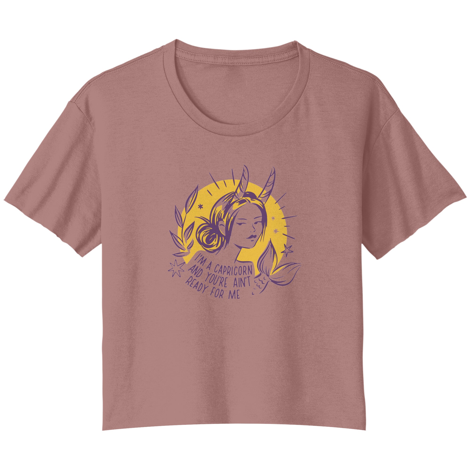 Capricorn BELLA LADIES FLOWY CROP T-SHIRT