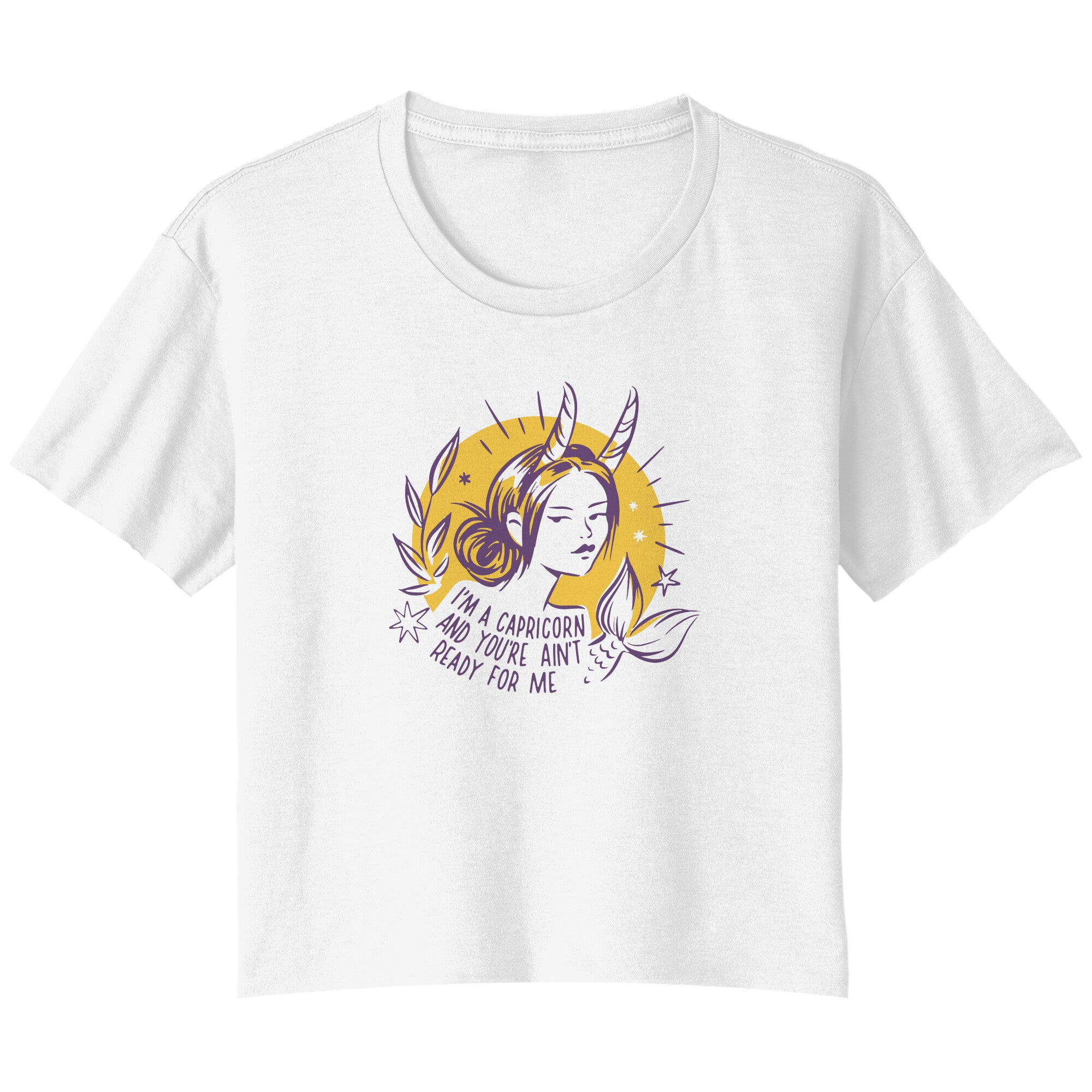 Capricorn BELLA LADIES FLOWY CROP T-SHIRT