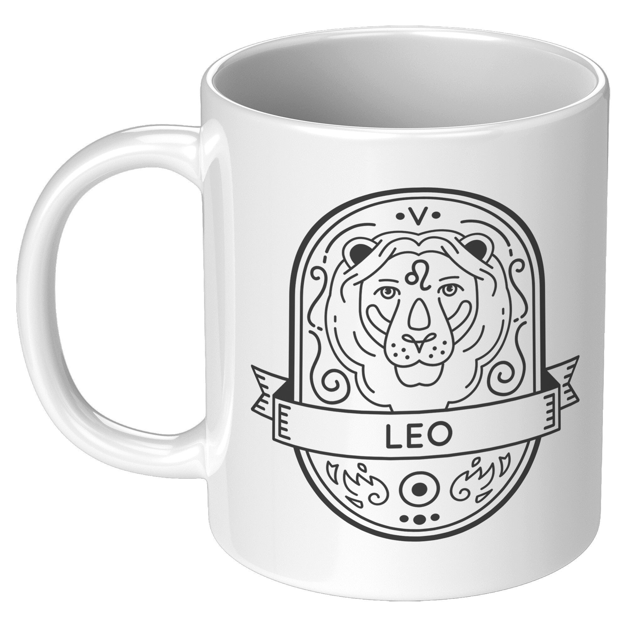 Leo 11oz White Mug