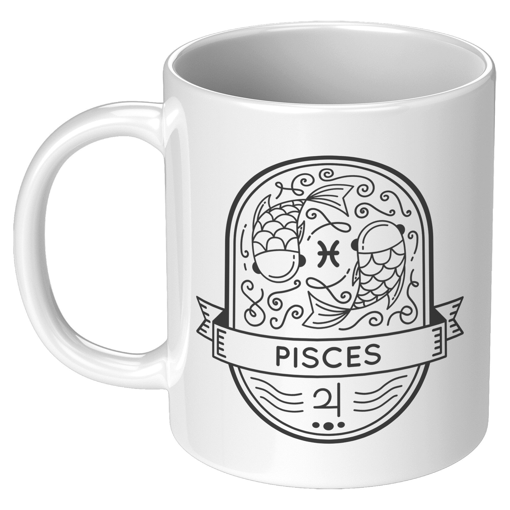 Pisces 11oz White Mug