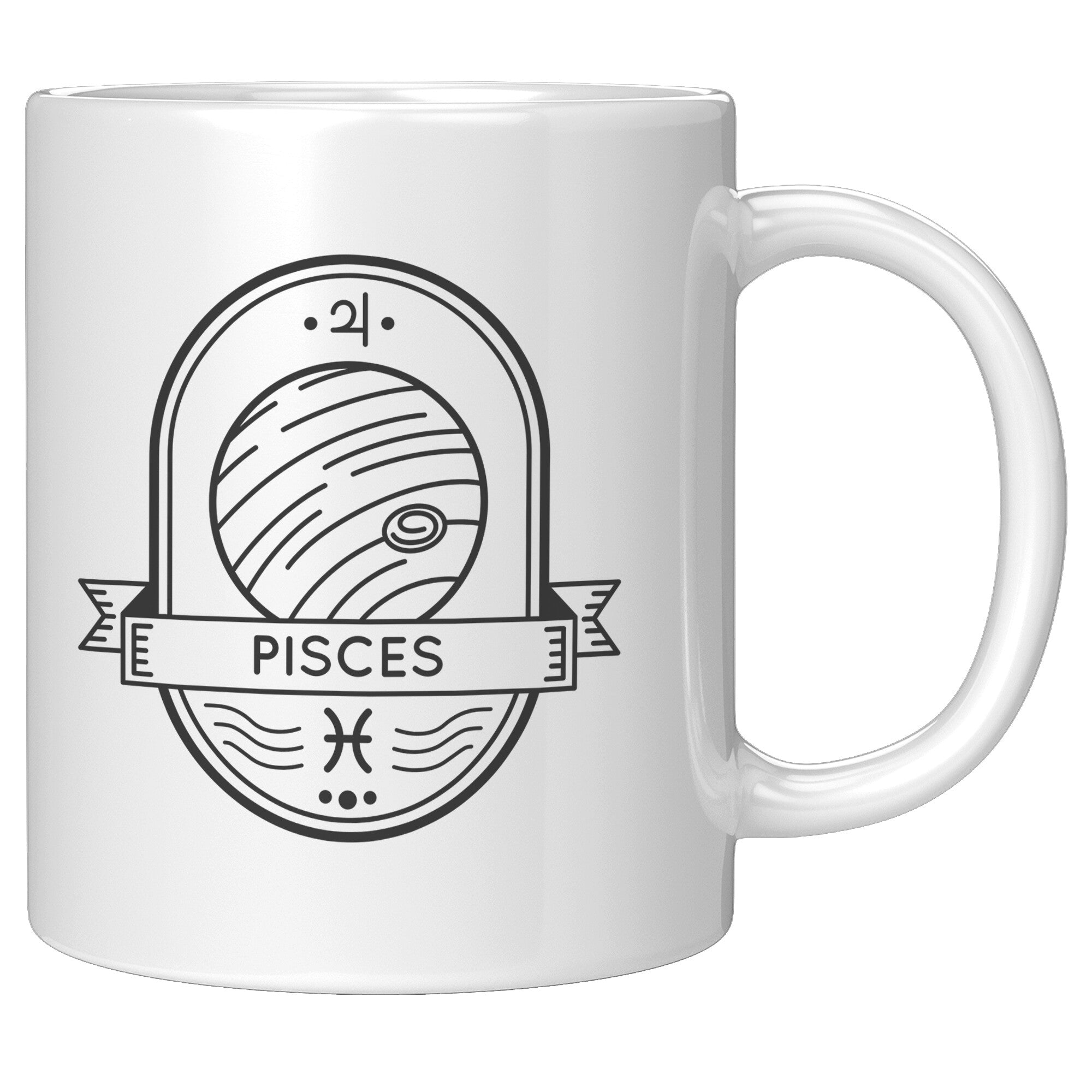 Pisces 11oz White Mug