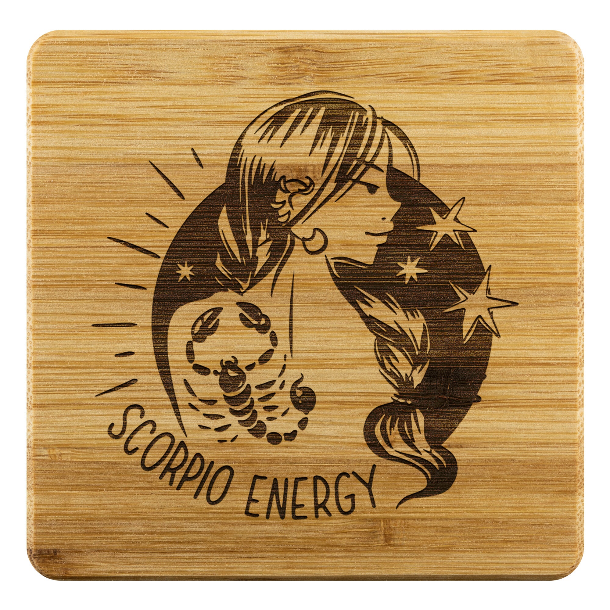 Scorpio Bamboo Coaster - 4pc