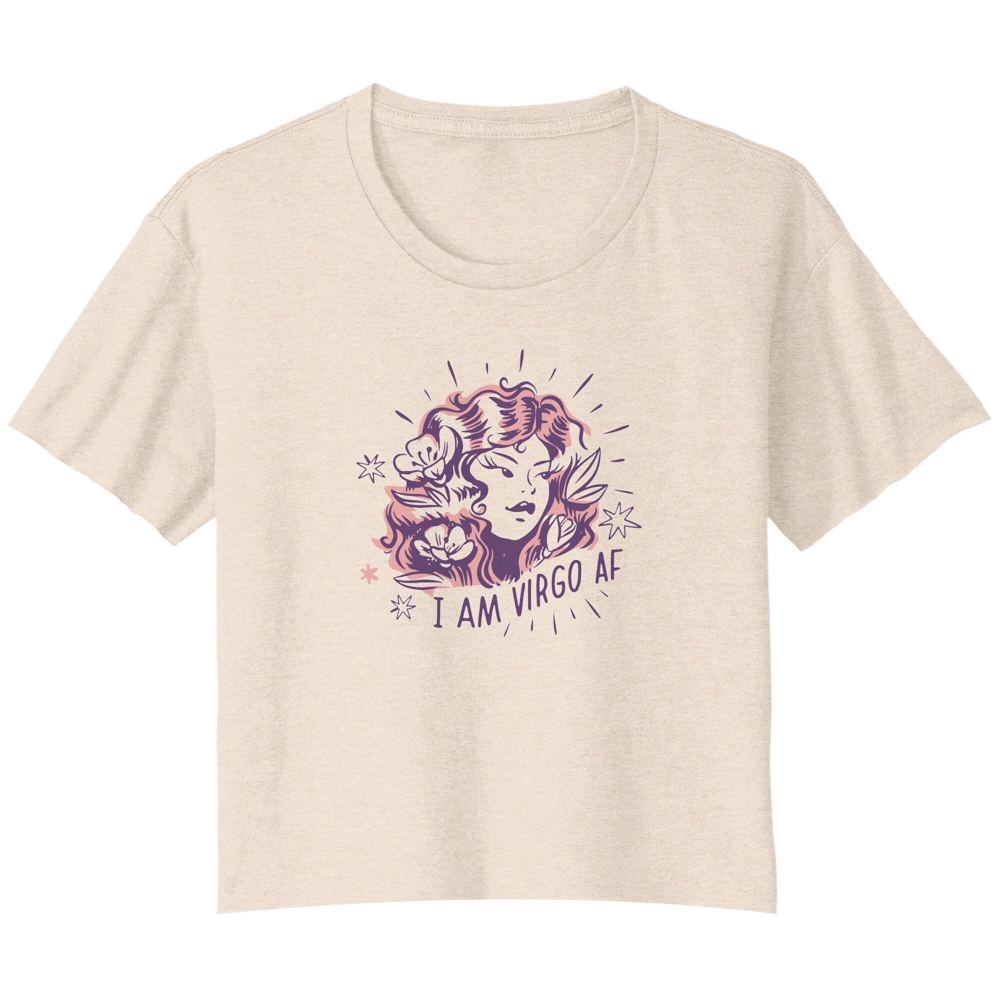 Virgo BELLA LADIES FLOWY CROP T-SHIRT