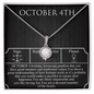October Fourth Libra Necklace